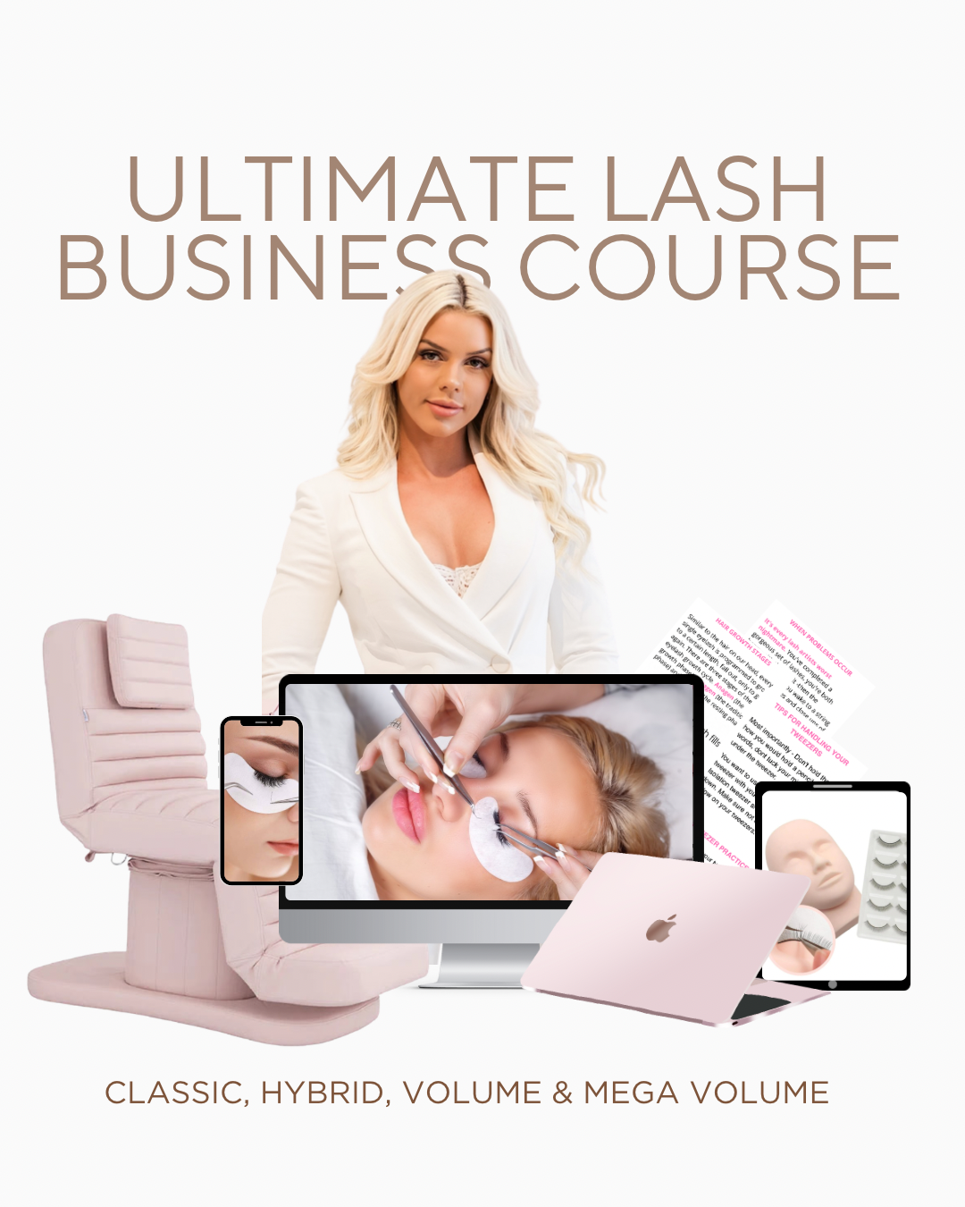 2 Day Classic, Hybrid & Volume Lash Boss Business Course w Kit