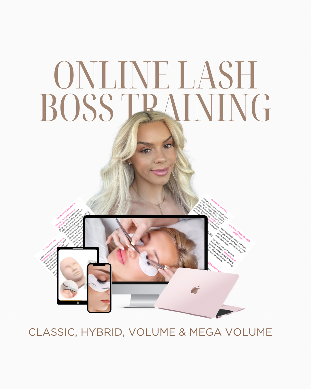 Online Classic, Hybrid & Volume Lash Boss Business Course w Kit